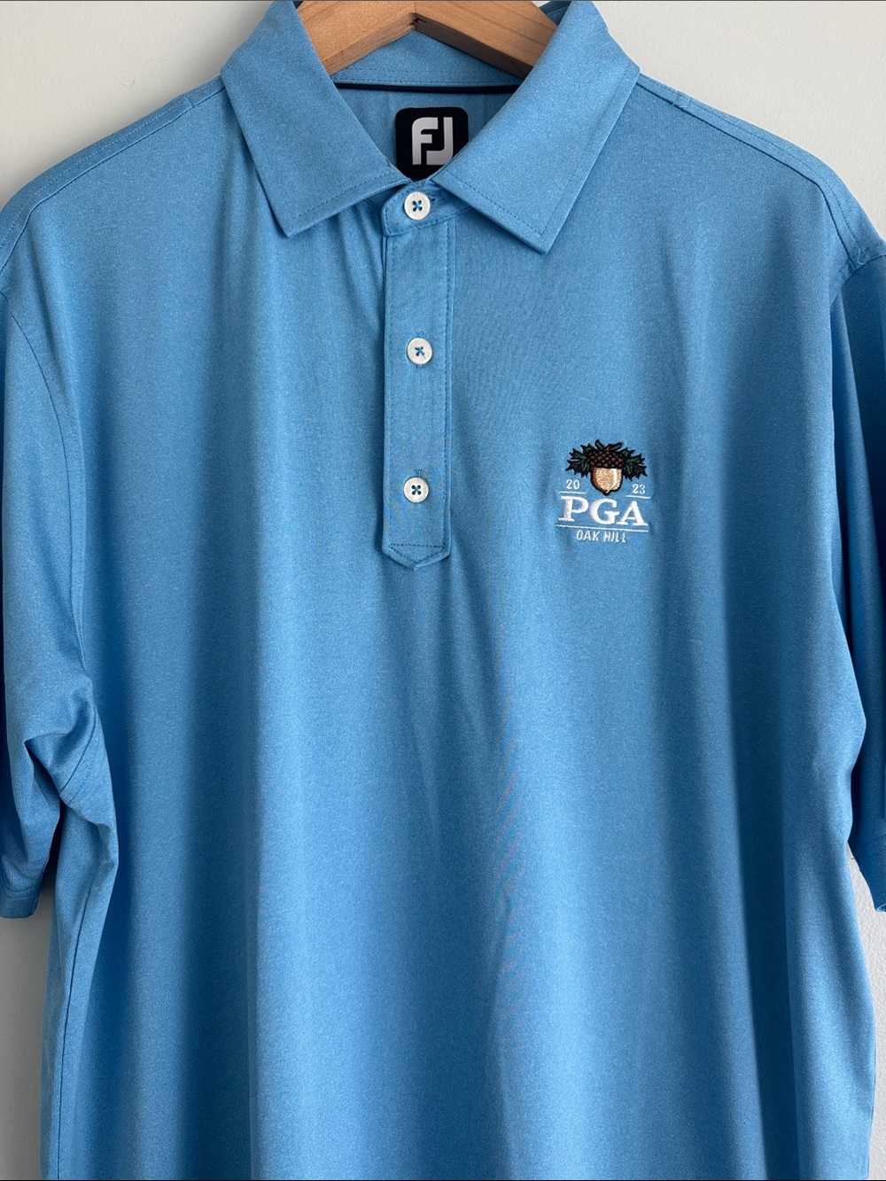 FootJoy Light Blue PGA Oak Hill Performance Polo Size L